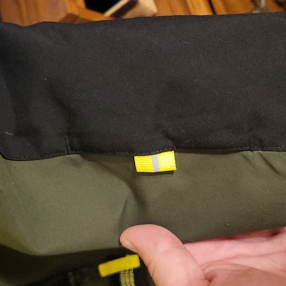 Boys Large 12 Oneill Snow Jacket Lime and Olive - Picture 5 of 9